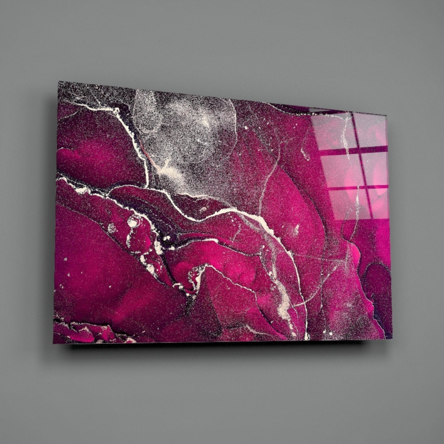 Abstract Depth Glass Wall Art.