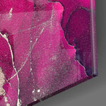 Fuchsia Smoke panel catching brass-light to reveal its tactile bloom