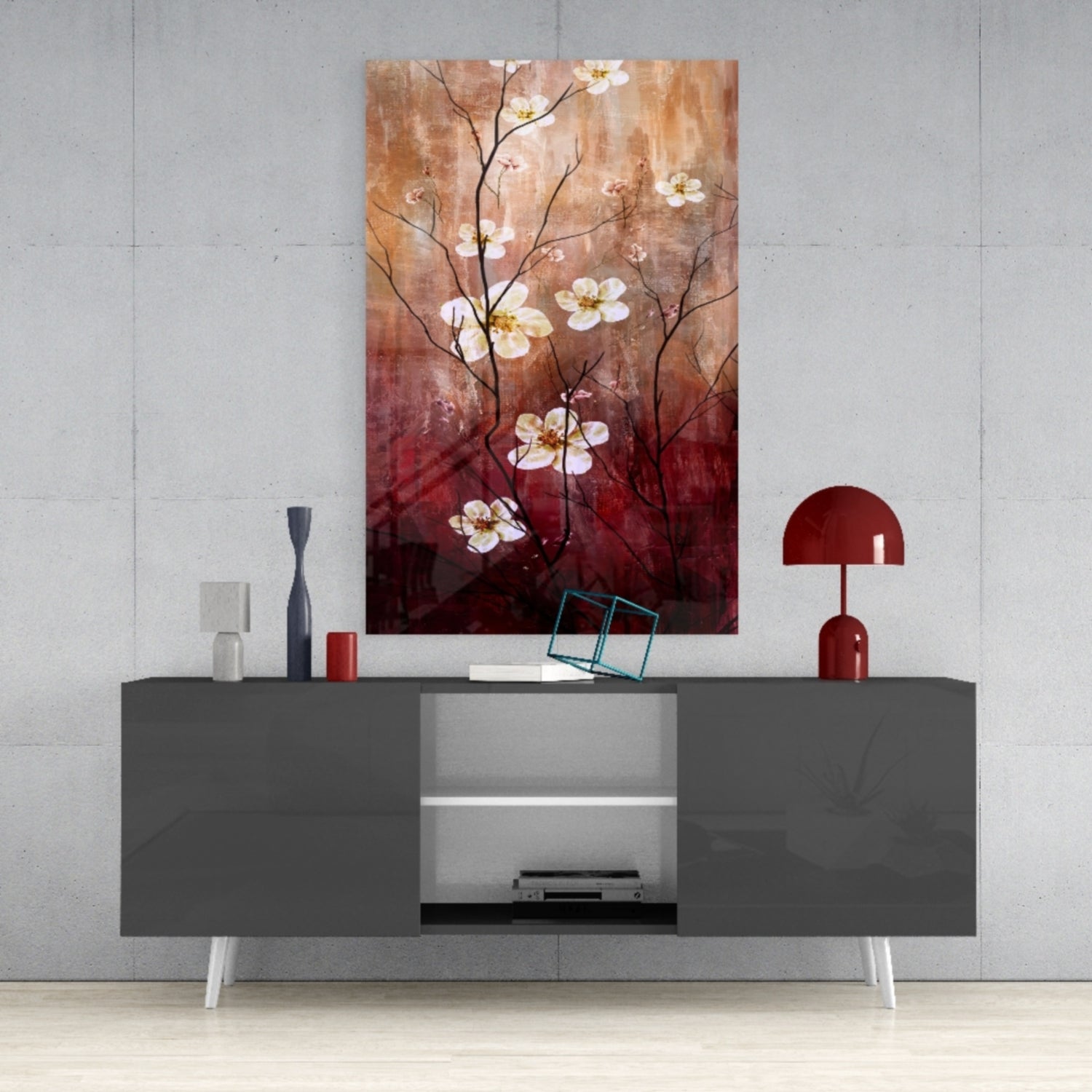 Daisies Glass Wall Art.