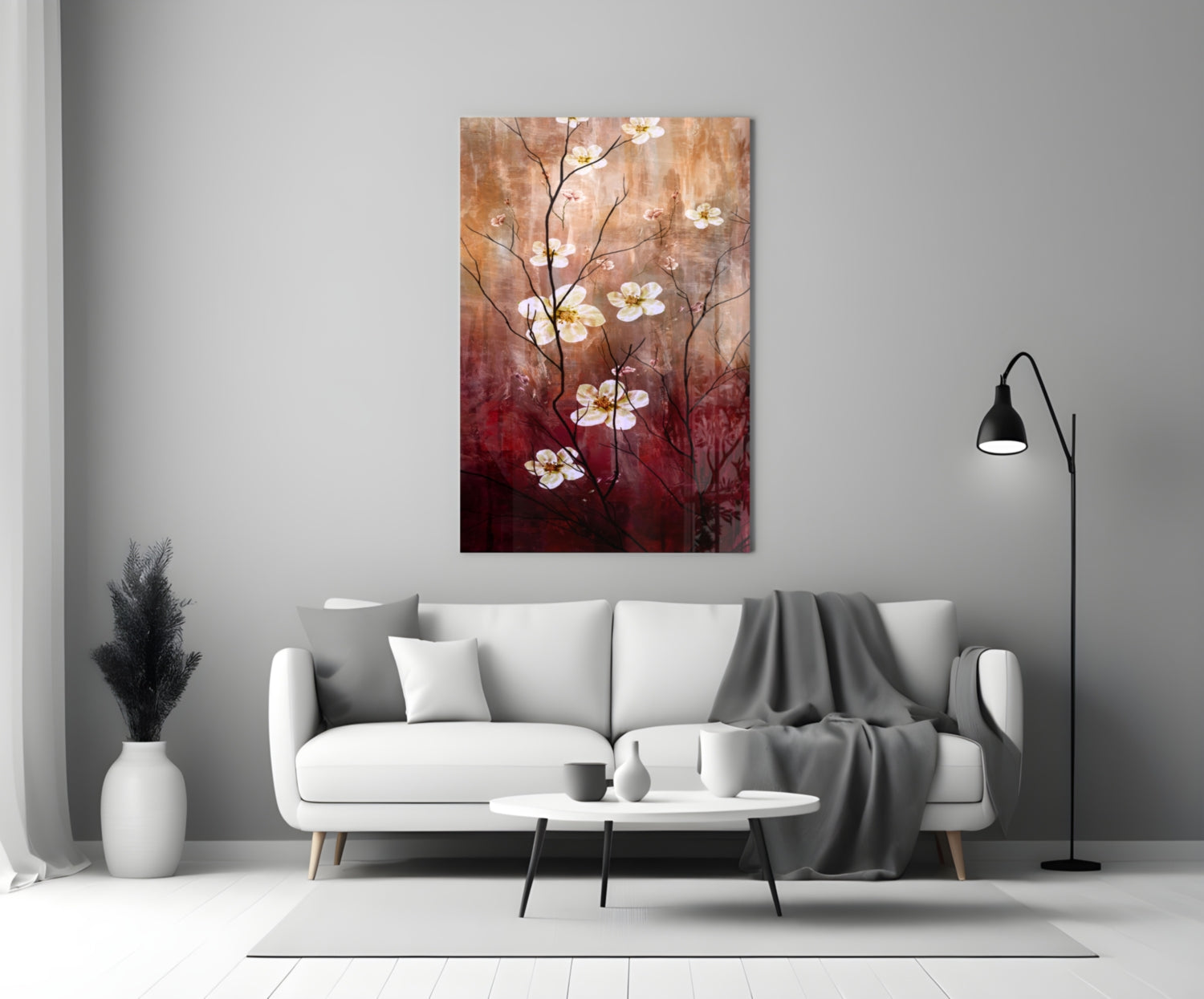 Daisies Glass Wall Art.