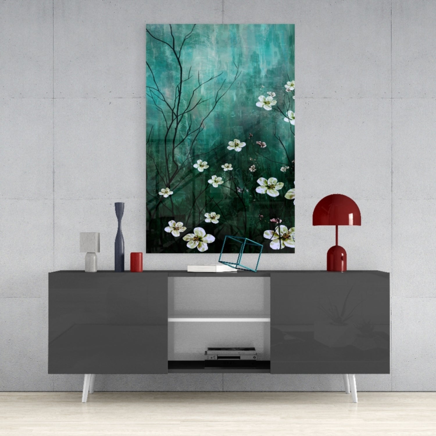 Daisies Glass Wall Art.