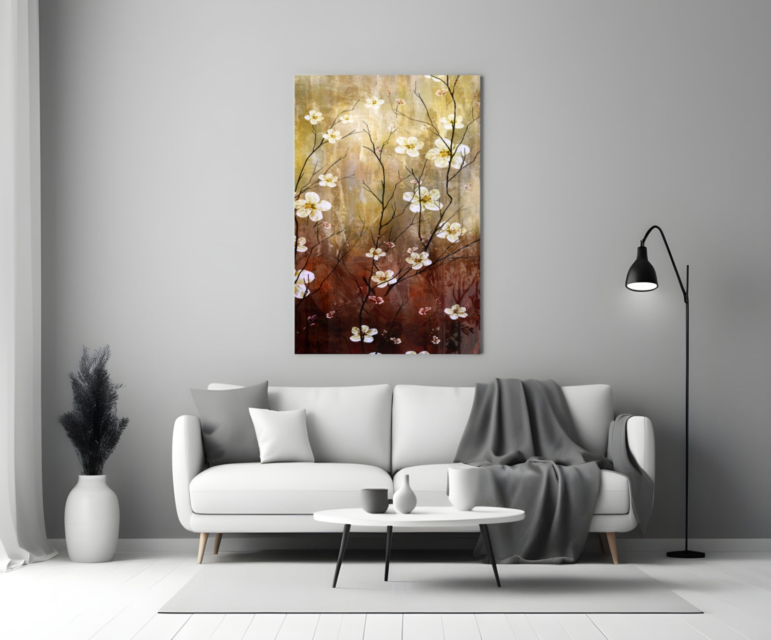 Daisies Glass Wall Art.