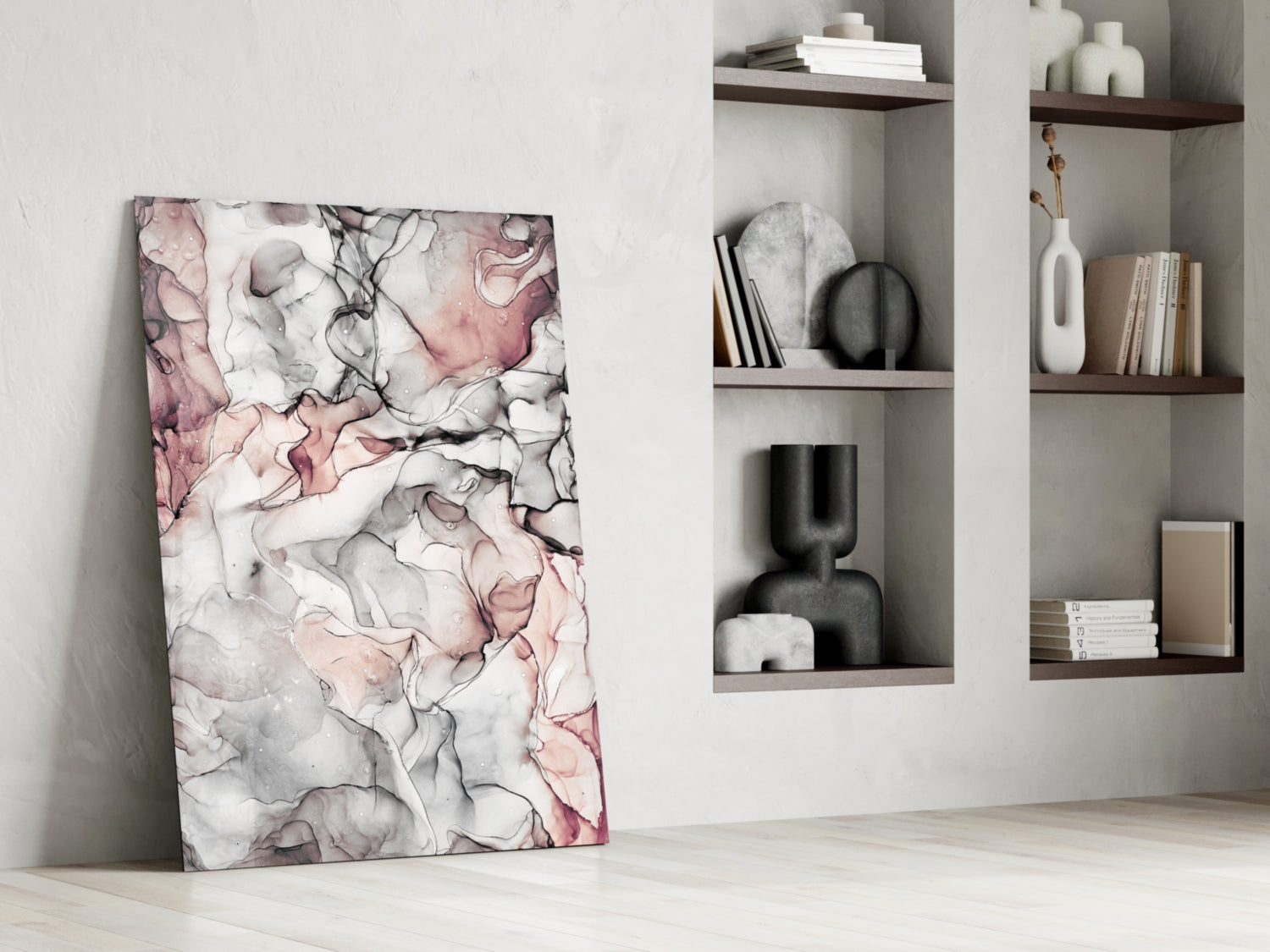 Abstract Depth Glass Wall Art.