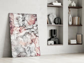 Ivory Veins artwork anchoring a wall with minimalist soft palette