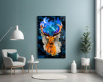 Cosmic Stag panel adding editorial mood to a man cave