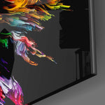 Vivid Mind panel catching window light to reveal its tactile burst