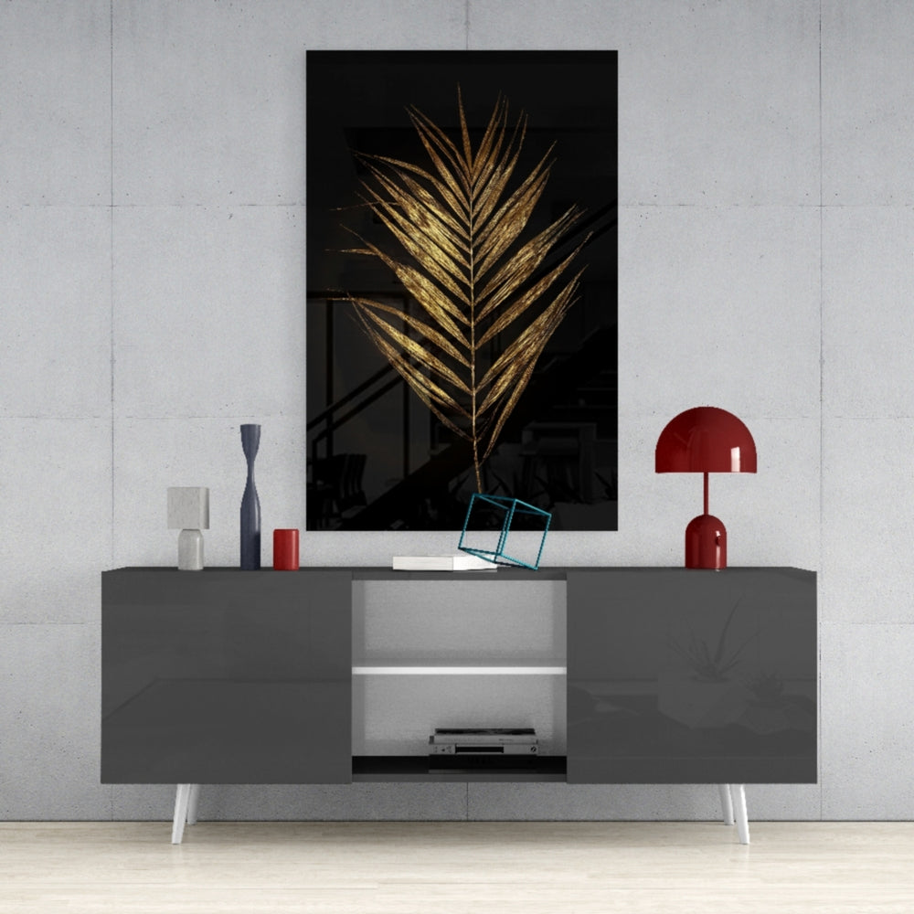 Feather Glass Wall Art.