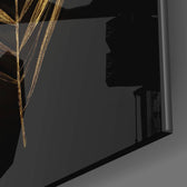 Gilded Palm panel catching brass-light to reveal its metallic shimmer
