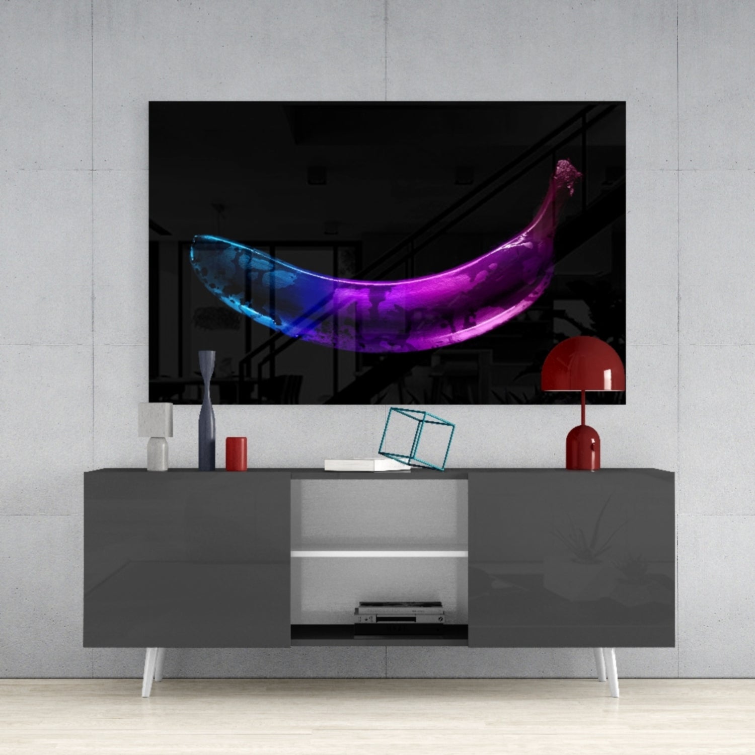 Banana Glass Wall Art.