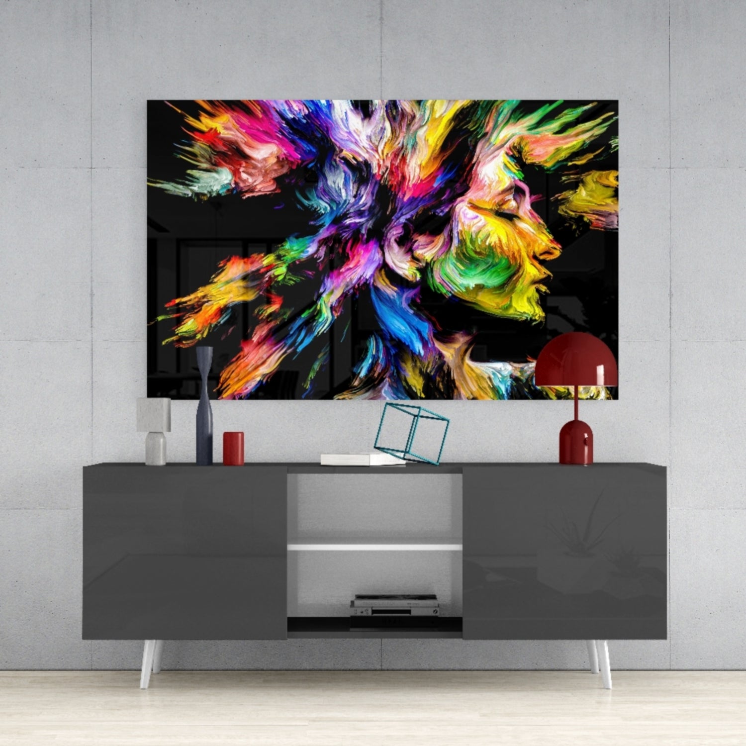 Colorful Thoughts Glass Wall Art.