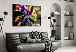 Two Minds panel adding editorial mood to a living room