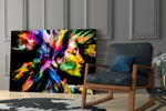 Two Minds artwork anchoring a wall with bold romantic palette