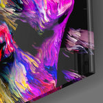 Ecstatic Mind panel catching low light to reveal its tactile burst