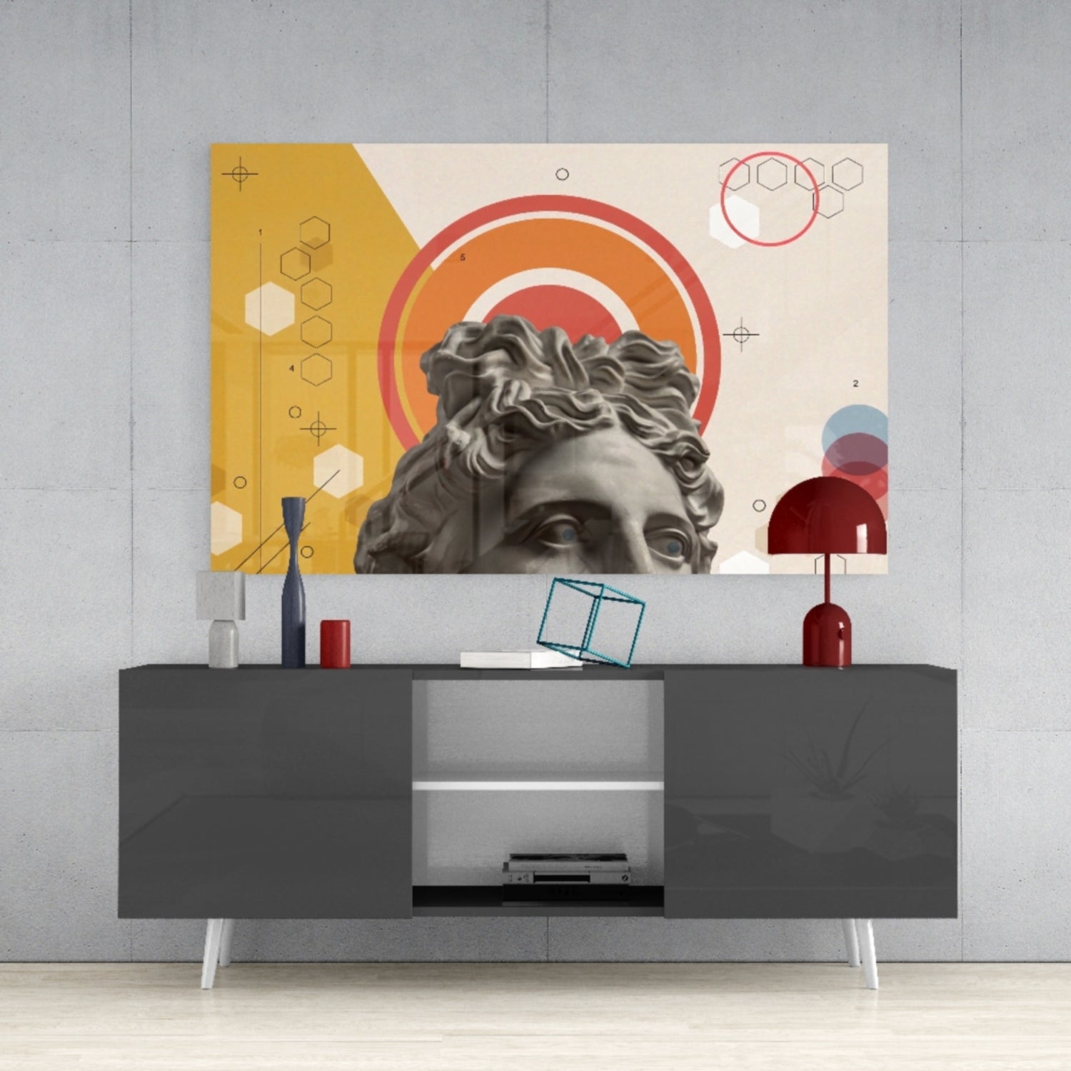 Sculpture Glass Wall Art.