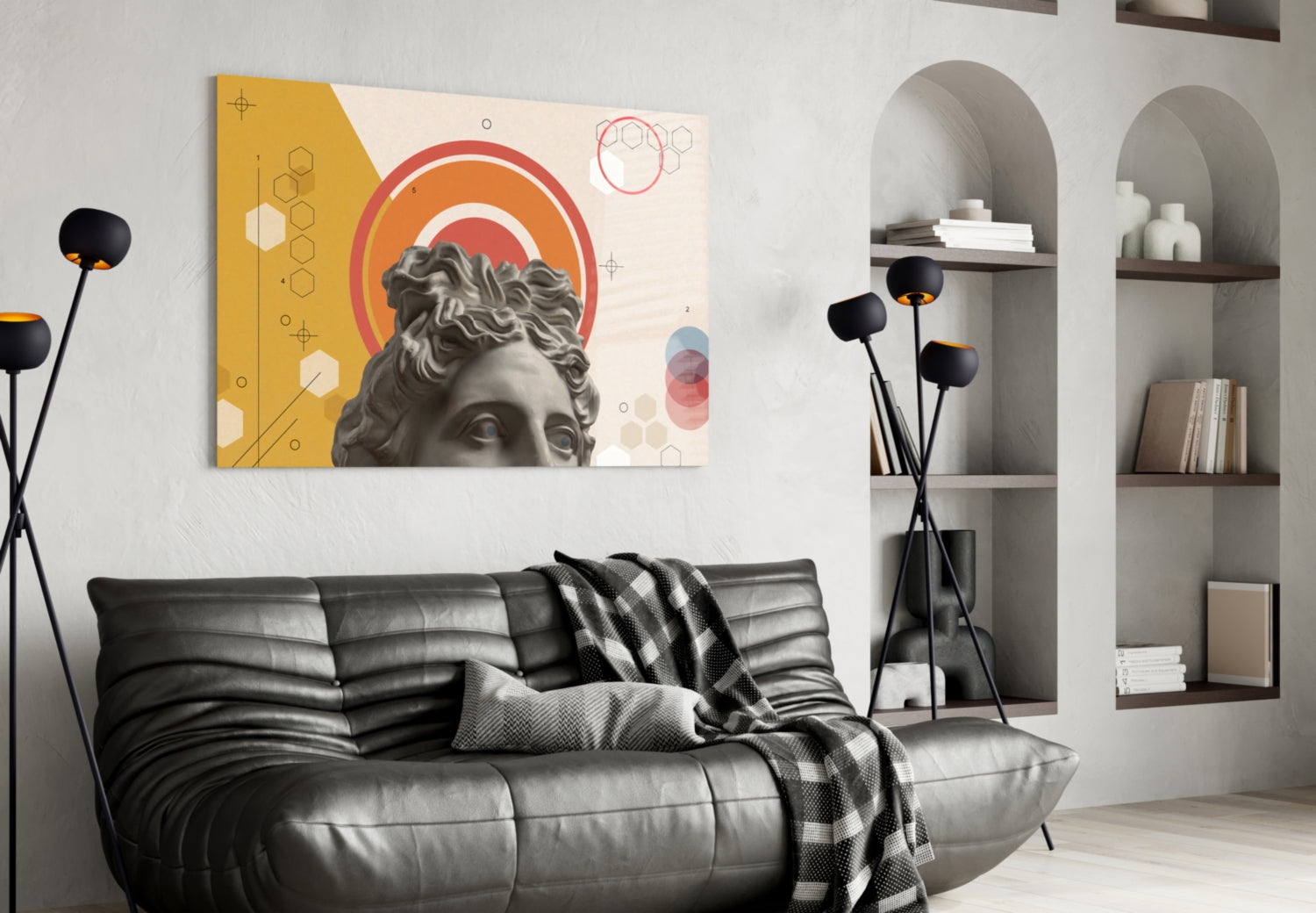 Sculpture Glass Wall Art.