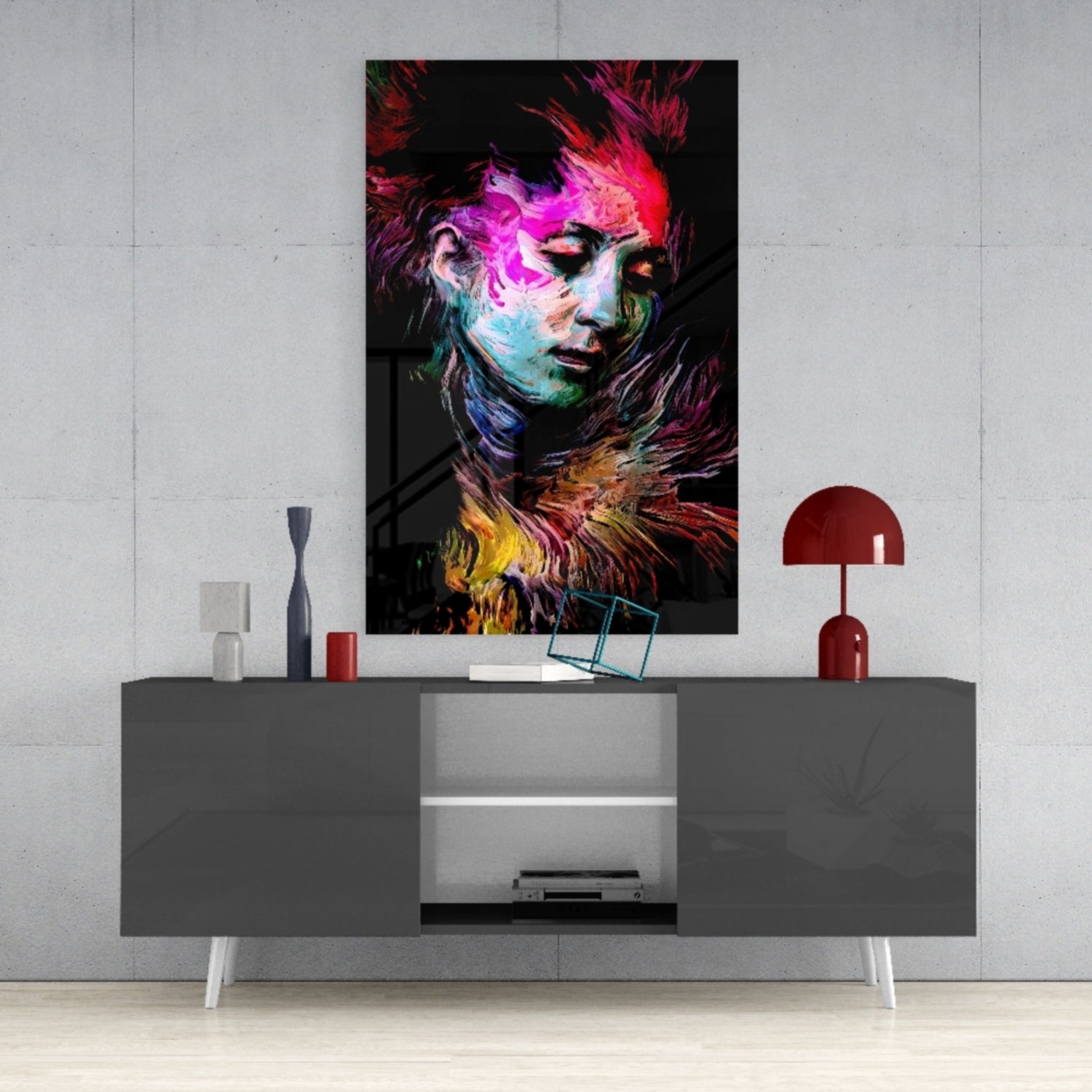 Colorful Thoughts Glass Wall Art.