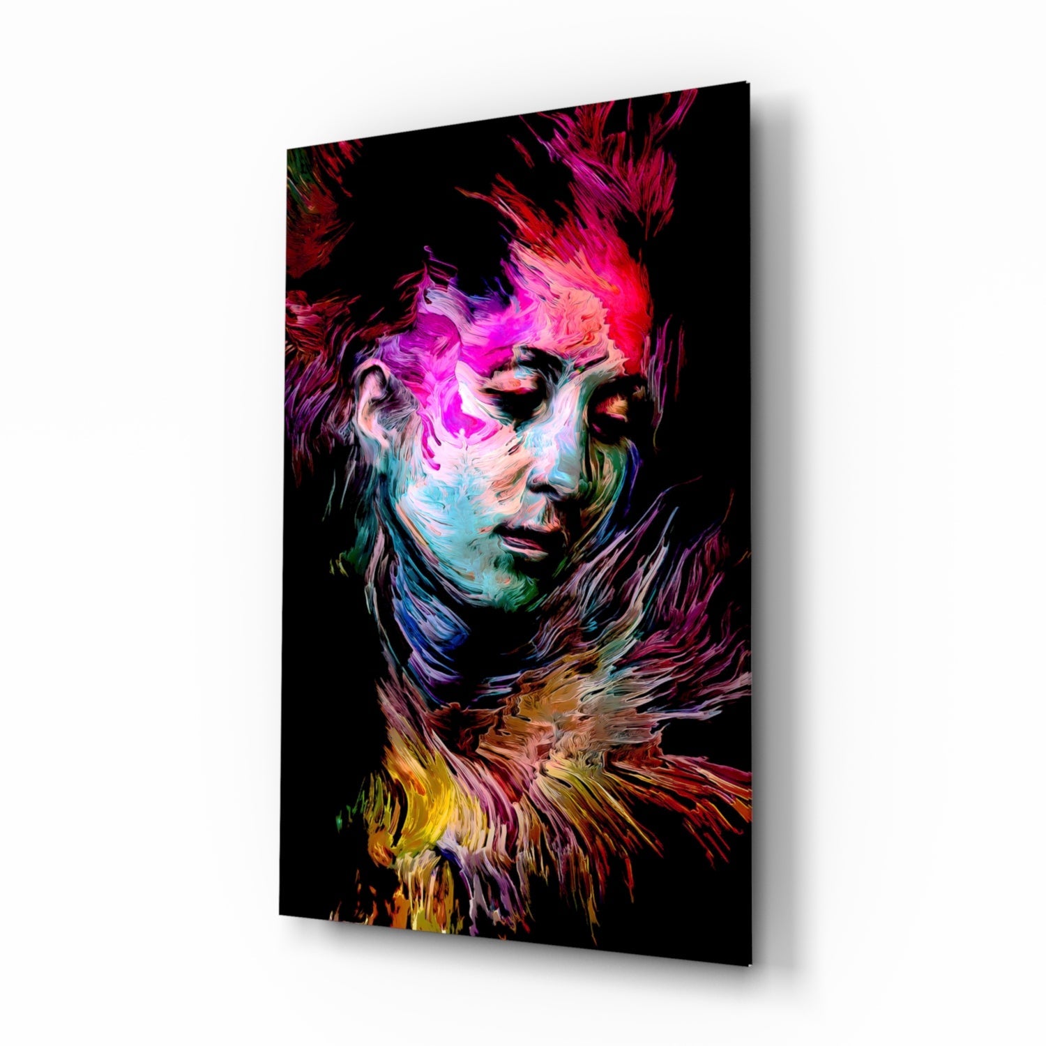 Colorful Thoughts Glass Wall Art.