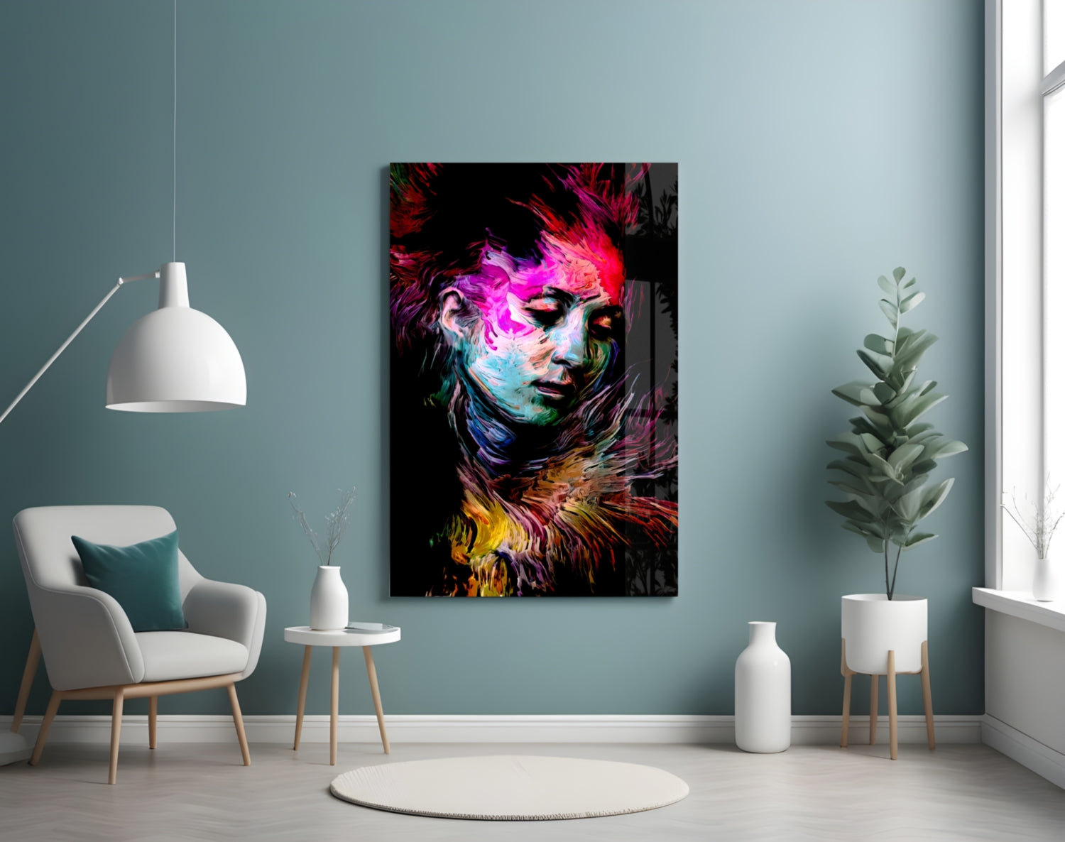 Colorful Thoughts Glass Wall Art.
