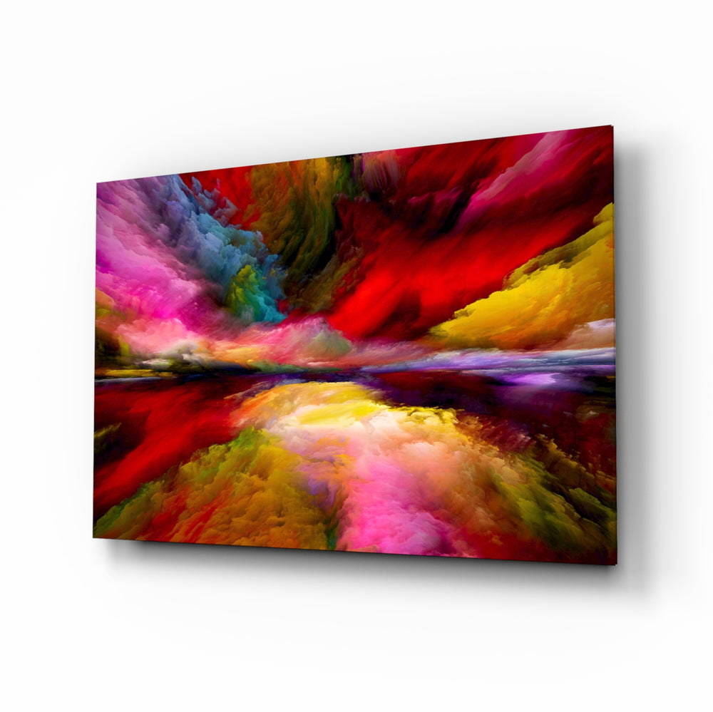 Fantasy-landscape panel bringing surreal drama to a contemporary living space