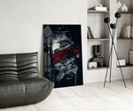 Severed Poseidon glass print enhancing a foyer with cinematic drama