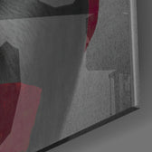 Silenced panel catching low light to reveal its tactile rough-edge