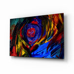 Expressionist-impasto panel bringing bold drama to a contemporary living space
