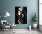 Gilded Gaze panel adding editorial mood to a living room