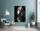 Gilded Gaze panel adding editorial mood to a living room