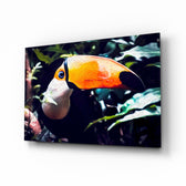 Classical-tropical panel bringing vibrant drama to a contemporary lounge