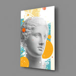 Venus Collage close-up showing classical bust set within tangerine rings