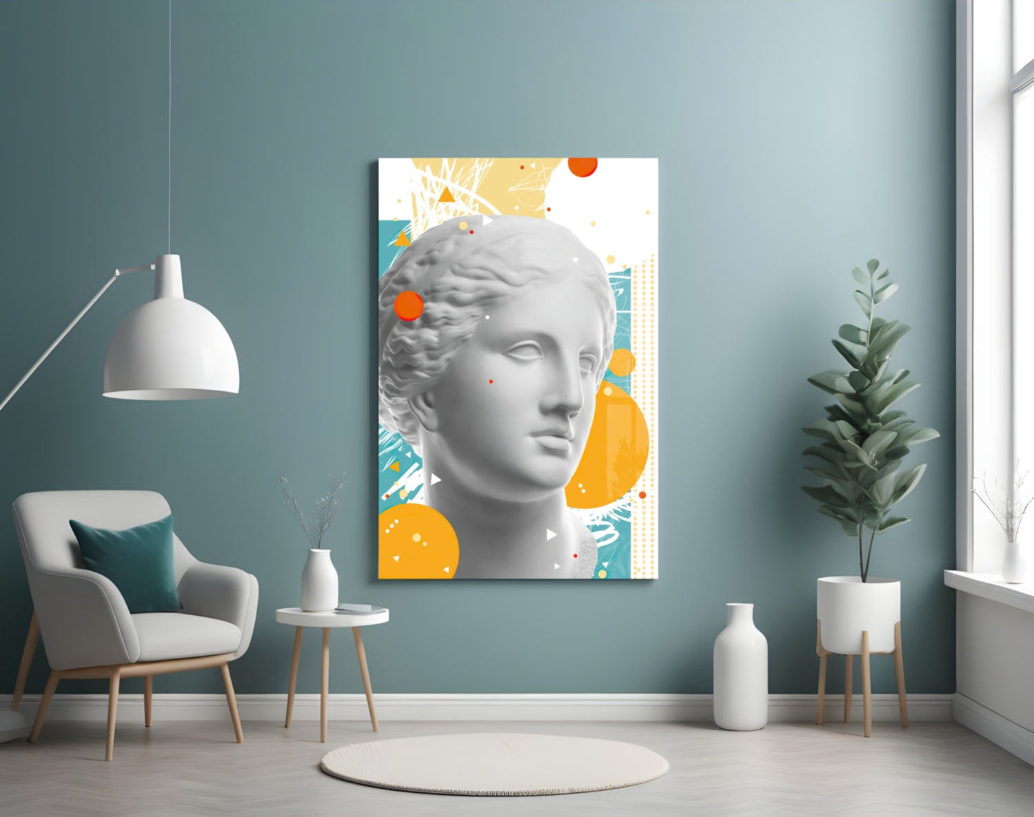 Sculpture Glass Wall Art.