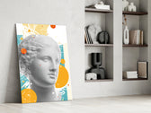 Venus Collage artwork anchoring a wall with graphic klasik-modern palette