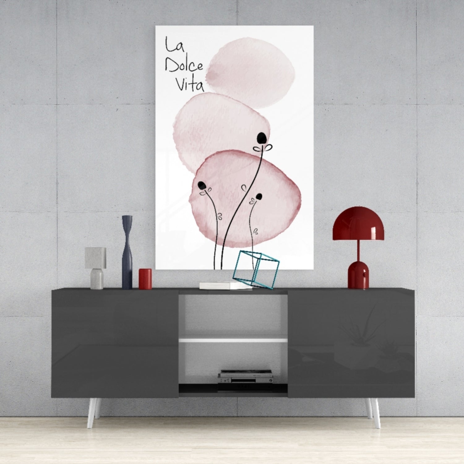 La Dolce Vita Glass Wall Art.