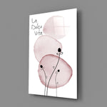 La Dolce Vita close-up showing blush watercolor circles and line-drawn flowers