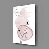 La Dolce Vita close-up showing blush watercolor circles and line-drawn flowers