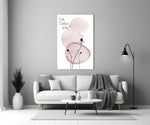 La Dolce Vita glass wall art styled above a bed in a master bedroom
