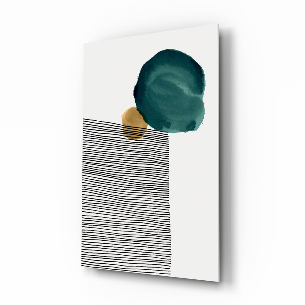 Scandi-graphic panel bringing calm drama to a contemporary living space