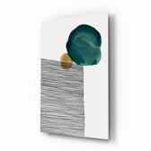 Scandi-graphic panel bringing calm drama to a contemporary living space