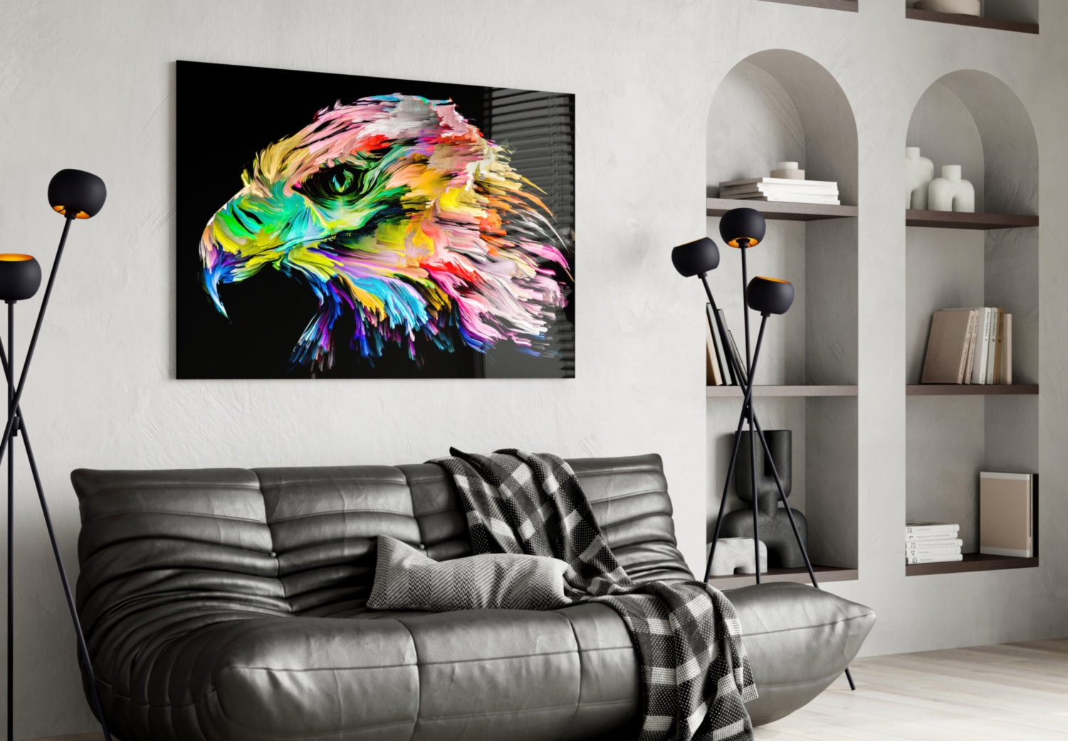 Falcon Glass Wall Art.