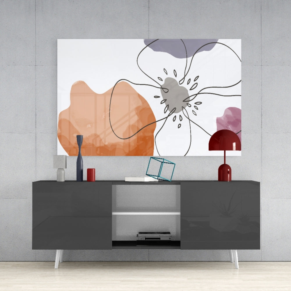 Flower Glass Wall Art.