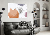 Scandi Bloom panel adding calm mood to a hallway
