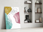 Pastel Drift artwork anchoring a wall with scandi playful palette
