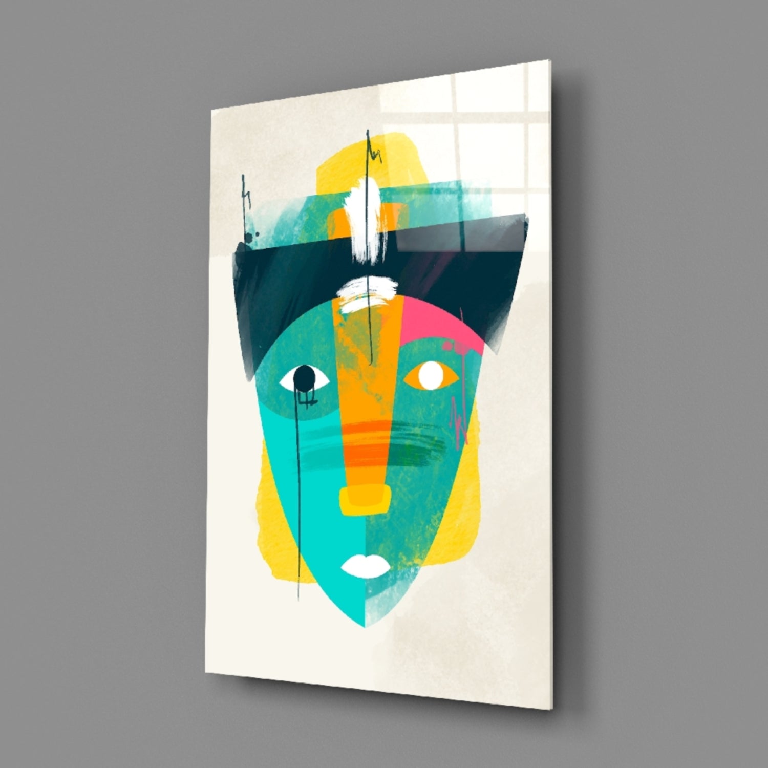 Illustration Glass Wall Art.