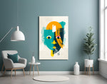 Amber Face panel adding editorial mood to a living room