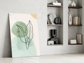 Sage Leaves artwork anchoring a wall with scandi botanical palette