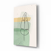Scandi-botanical panel bringing calm drama to a contemporary living space
