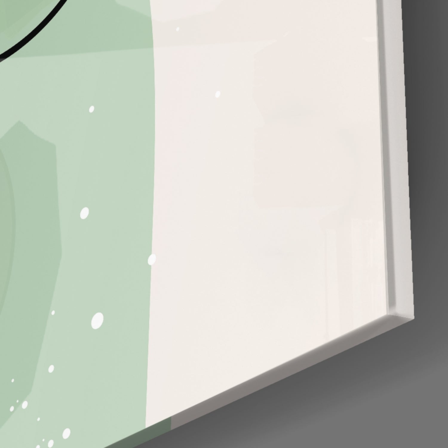 Abstract Shapes Glass Wall Art.