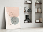 Line Portrait artwork anchoring a wall with scandi romantic palette