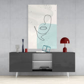 Abstract Shapes Glass Wall Art.