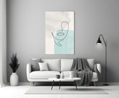 Sky Line Portrait panel adding calm mood to a bathroom